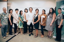 Group photo of Retail Business Plan Contest judges, winners, and CTAHR faculty